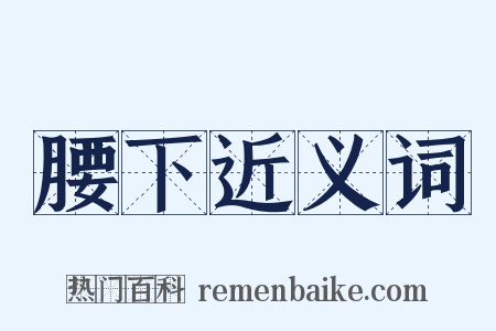 腰下近义词是什么意思的图片